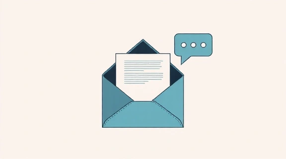 Sobre de correo y símbolo de mensaje de chat flotando